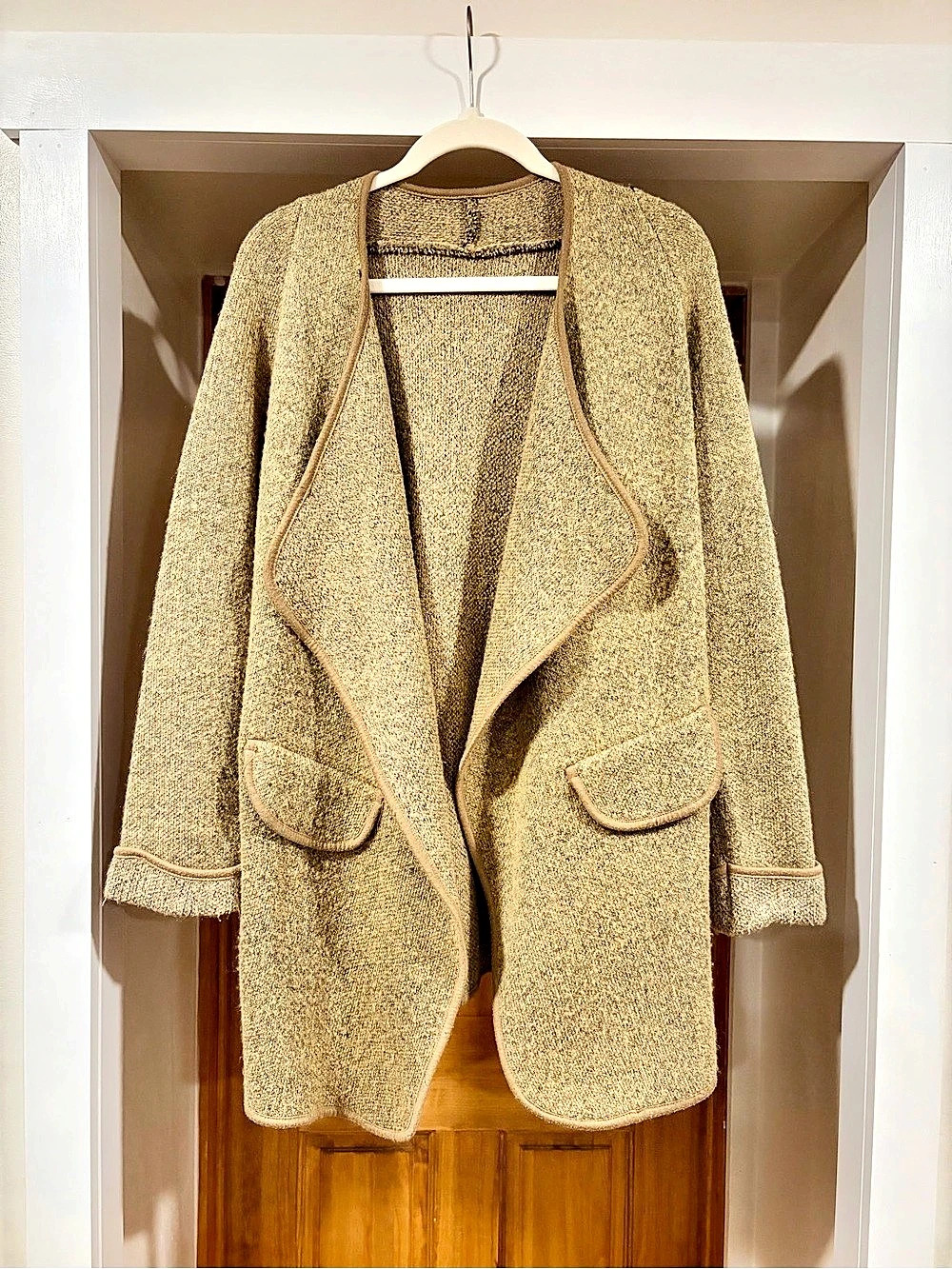 Thread & Supply Open Front Cardigan Coat Brown